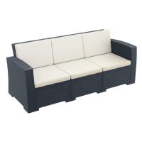 Monaco Wickerlook 4 Piece XL Sofa Deep Seating Set Rattan Gray with Cushion ISP836-DG - 1