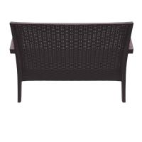 Miami Resin Wickerlook Loveseat Brown ISP845-BR - 5