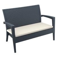 Miami Resin Wickerlook Loveseat Rattan Gray ISP845-DG