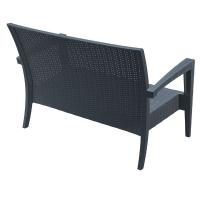 Miami Resin Wickerlook Loveseat Rattan Gray ISP845-DG - 2