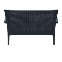 Miami Resin Wickerlook Loveseat Rattan Gray ISP845-DG - 5