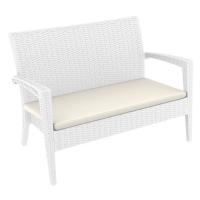 Miami Resin Wickerlook Loveseat White ISP845-WH