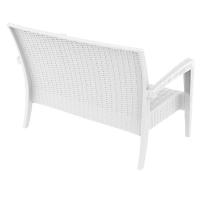 Miami Resin Wickerlook Loveseat White ISP845-WH - 2