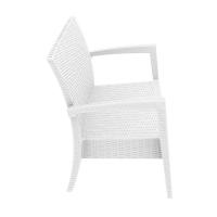 Miami Resin Wickerlook Loveseat White ISP845-WH - 4