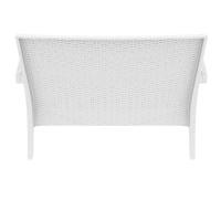 Miami Resin Wickerlook Loveseat White ISP845-WH - 5