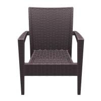 Miami Resin Wickerlook Club Chair Brown ISP850-BR - 3