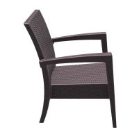 Miami Resin Wickerlook Club Chair Brown ISP850-BR - 4