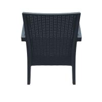 Miami Resin Wickerlook Club Chair Rattan Gray ISP850-DG - 5