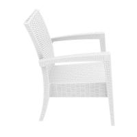 Miami Resin Wickerlook Club Chair White ISP850-WH - 4