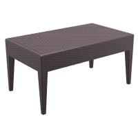 Miami Rectangle Resin Wickerlook Coffee Table Brown ISP855-BR