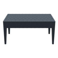 Miami Rectangle Resin Wickerlook Coffee Table Rattan Gray ISP855-DG - 1