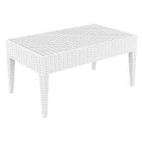 Miami Rectangle Resin Wickerlook Coffee Table White ISP855-WH