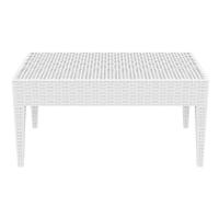 Miami Rectangle Resin Wickerlook Coffee Table White ISP855-WH - 1