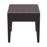 Miami Square Resin Wickerlook Side Table Brown ISP858-BR - 1