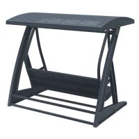 Hawaii Wickerlook Patio Swing with Sunbrella Cushions Rattan Gray ISP862-DG - 1