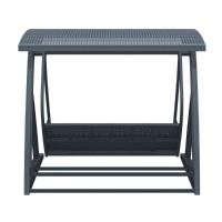 Hawaii Wickerlook Patio Swing with Sunbrella Cushions Rattan Gray ISP862-DG - 4