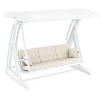 Hawaii Wickerlook Patio Swing with Sunbrella Cushions White ISP862-WH - 5