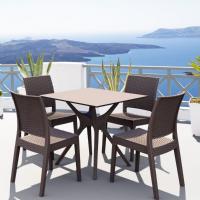 Ibiza Florida Square Patio Dining Set 5 Piece Brown ISP8631S-BR