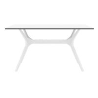 Ibiza Rectangle Dining Table 55 inch White ISP864-WH - 1