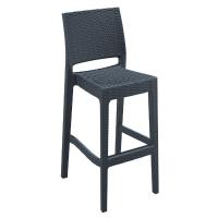 Jamaica Wickerlook Resin Bar Chair Rattan Gray ISP866-DG