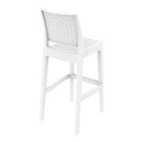 Jamaica Wickerlook Resin Bar Chair White ISP866-WH - 1