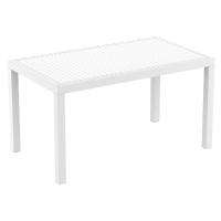 Orlando Wickerlook Rectangle Dining Table White 55 inch. ISP878-WH