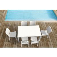 Orlando Wickerlook Patio Dining Set 7 Piece White ISP8781S-WH - 5