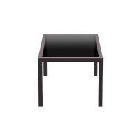 Miami Resin Wickerlook Rectangle Dining Table Brown 71 inch ISP880-BR - 2