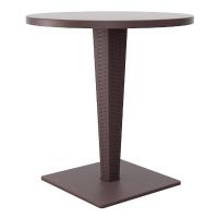 Riva Wickerlook Resin Round Dining Table Brown 28 inch. ISP882-BR