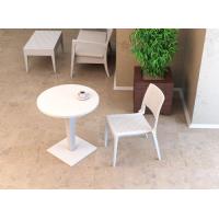 Riva Wickerlook Resin Round Dining Table White 28 inch. ISP882-WH - 13