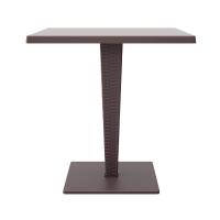 Riva Wickerlook Resin Square Dining Table Brown 28 inch. ISP884-BR - 1