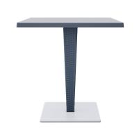 Riva Wickerlook Resin Square Dining Table Gray 28 inch. ISP884-DG - 1