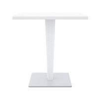 Riva Wickerlook Resin Square Dining Table White 28 inch. ISP884-WH - 1