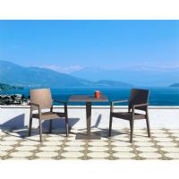 Riva Wickerlook Resin Square Dining Table Brown 28 inch. ISP884-BR - 4