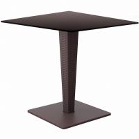 Riva HPL Top Square Table 24 inch Brown ISP884H60-BR