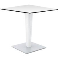 Riva HPL Top Square Table 24 inch White ISP884H60-WH - Dining Tables