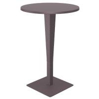 Riva Wickerlook Resin Round Bar Table Brown 28 inch. ISP886-BR