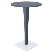 Riva Wickerlook Resin Round Bar Table Rattan Gray 28 inch. ISP886-DG