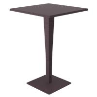 Riva Wickerlook Resin Square Bar Table Brown 28 inch. ISP888-BR