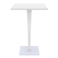 Riva Wickerlook Resin Square Bar Table White 28 inch. ISP888-WH - 1