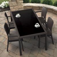 Miami Wickerlook Rectangle Dining Set 5 Piece Brown ISP995S-BR - 3