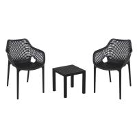 Air XL Conversation Set with Ocean Side Table Black S007066-BLA