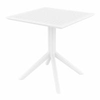 Air XL Dining Set with Sky 27" Square Table White S007108-WHI - 2