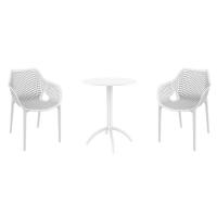 Air XL Bistro Set with Octopus 24" Round Table White S007160-WHI - 1