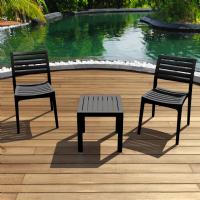 Ares Conversation Set with Ocean Side Table Black S009066-BLA
