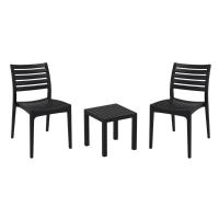 Ares Conversation Set with Ocean Side Table Black S009066-BLA - 1