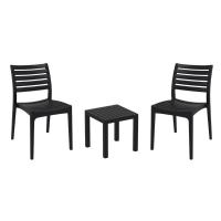 Ares Conversation Set with Ocean Side Table Black S009066-BLA - 1
