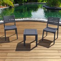 Ares Conversation Set with Ocean Side Table Dark Gray S009066-DGR-