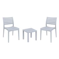 Ares Conversation Set with Ocean Side Table Silver Gray S009066-SIL - 1