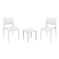 Ares Conversation Set with Ocean Side Table White S009066-WHI - 1